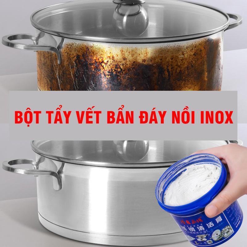 Bột Tẩy Rửa Đáy Nồi Inox Đa Năng Đánh Tan Mọi Vết Dầu Mỡ Lau Ngày Cứng Đầu 500g