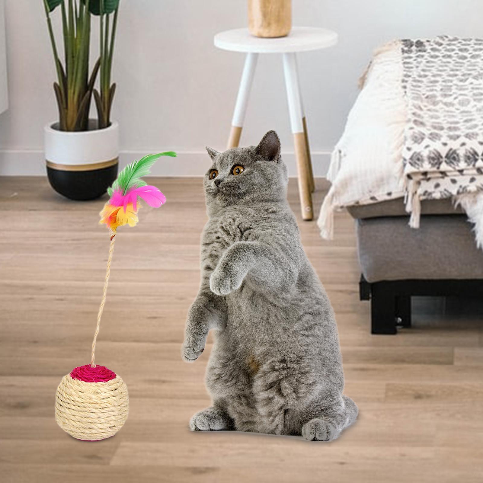 Cat Scratcher Ball Sisal Interactive for Cats Encourages Exercise