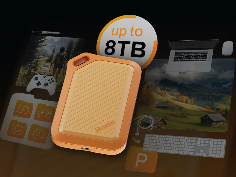 Ổ cứng di động SSD BIWIN Amber PR2000 USB 3.2/Type-C tương thích Windows/macOS/iOS/iPadOS Hàng chính hãng