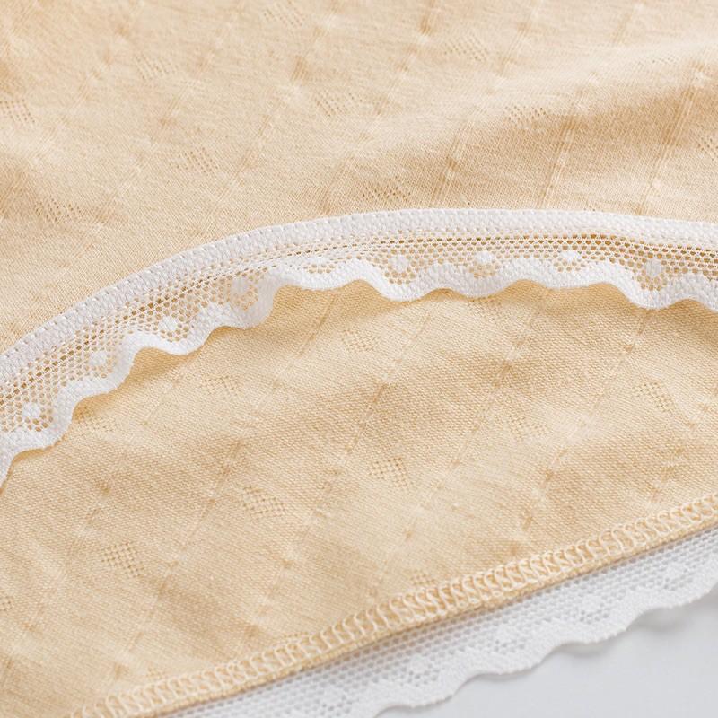 Quần lót cotton đính nơ viền ren