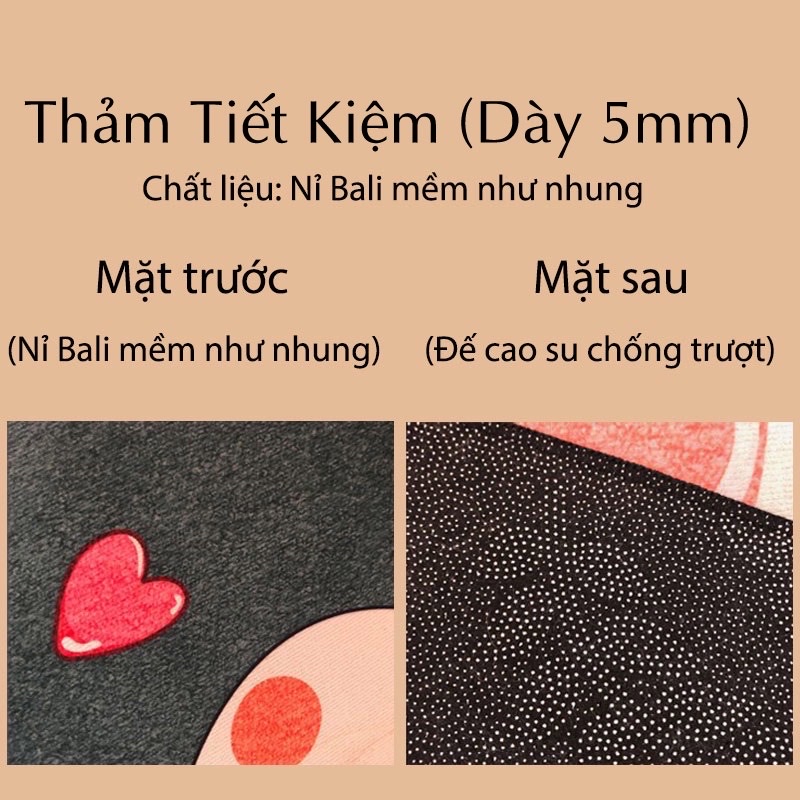  Bộ 2  Thảm Chùi Chân Nhà Bếp Hoa Văn 3D Chống Trơn Trượt, Thấm Hút Nước Cực Tốt