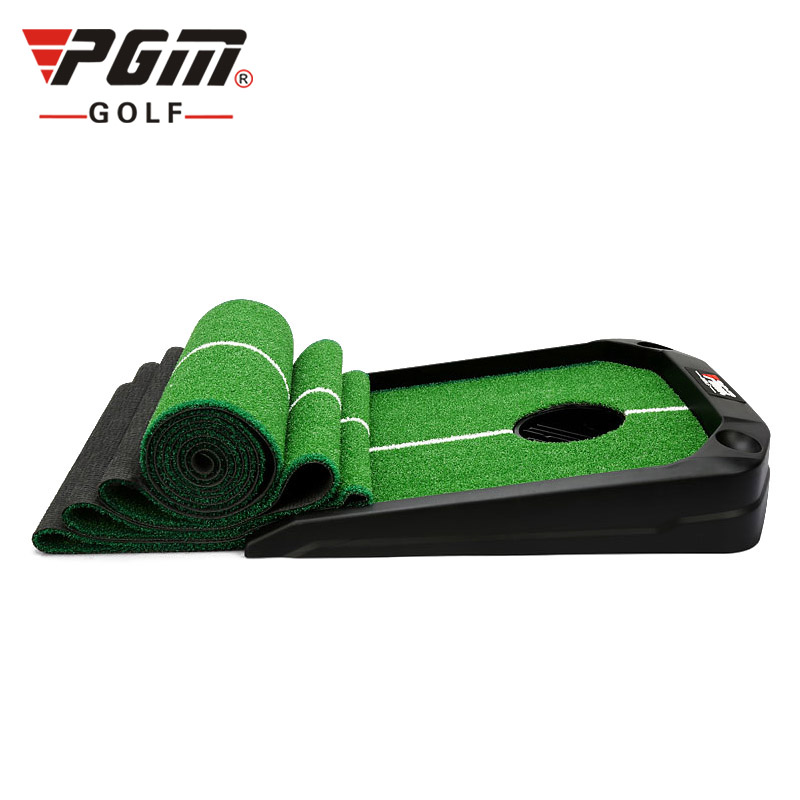 THẢM TẬP PUTTING GOLF ĐIỀU CHỈNH ĐỘ DỐC CÓ MÁY TRẢ BÓNG - PGM TL026 GOLF PUTTING MAT WITH ELECTRIC AUTO GOLF BALL BOUNCE BACK DEVICE