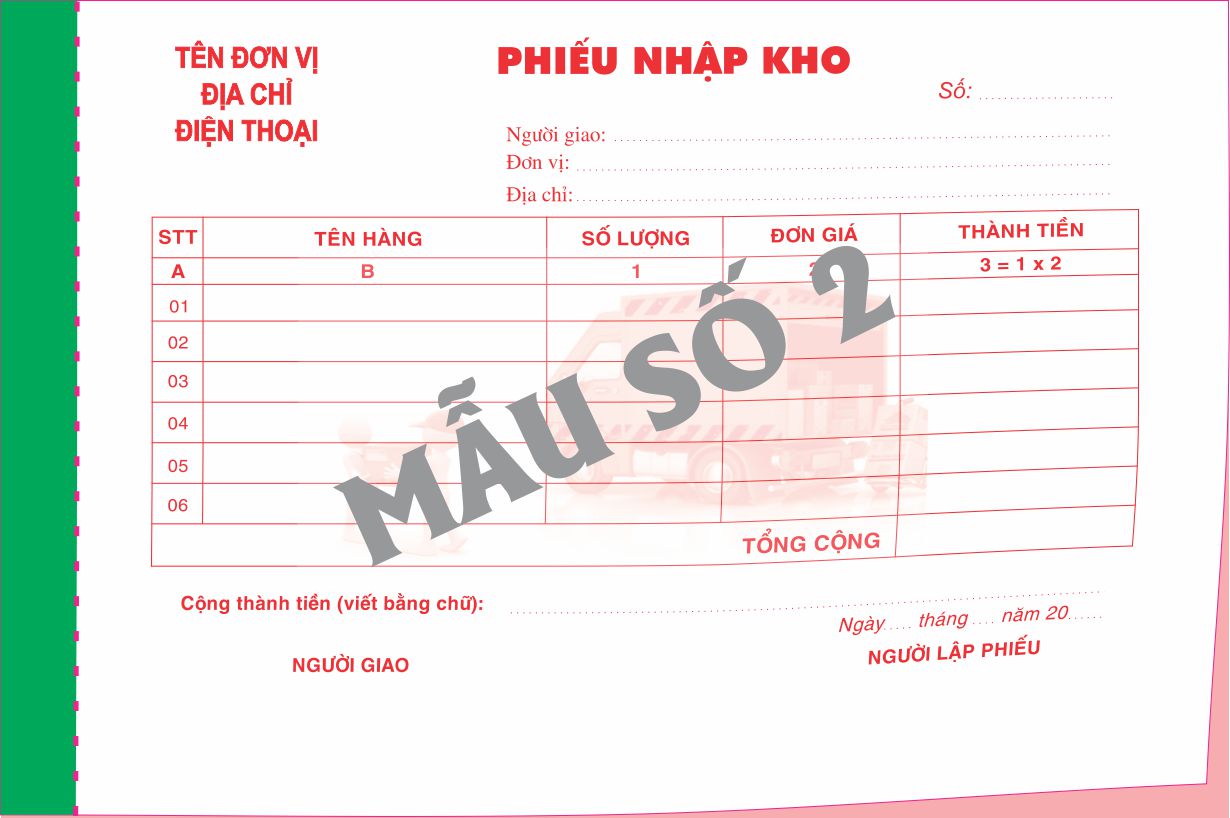 Phiếu Nhập Kho 2 liên-block 10-chọn mẫu in tên