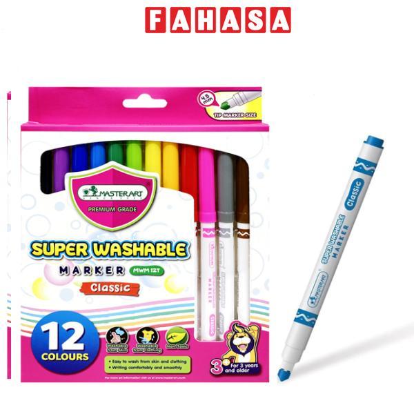 Hộp 12 Bút Lông Màu Xóa Được Màu Classic - Masterart