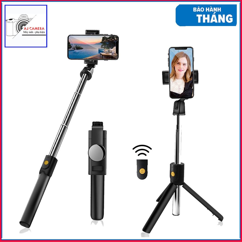 Gậy chụp ảnh selfie, tripod hỗ trợ livestream K10, kết nối bluetooth, xoay 360 độ dành cho Iphone, Samsung