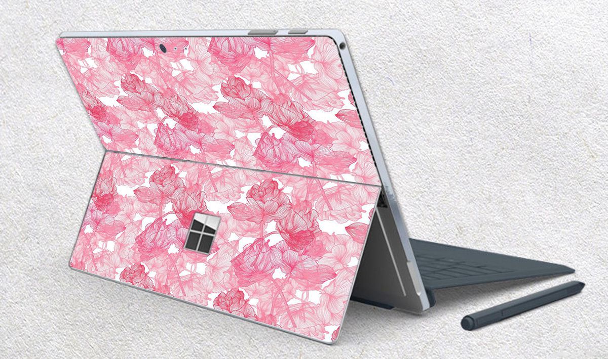 Skin dán hình hoa hồng - stic250 cho Surface Go, Pro 2, Pro 3, Pro 4, Pro 5, Pro 6, Pro 7, Pro X