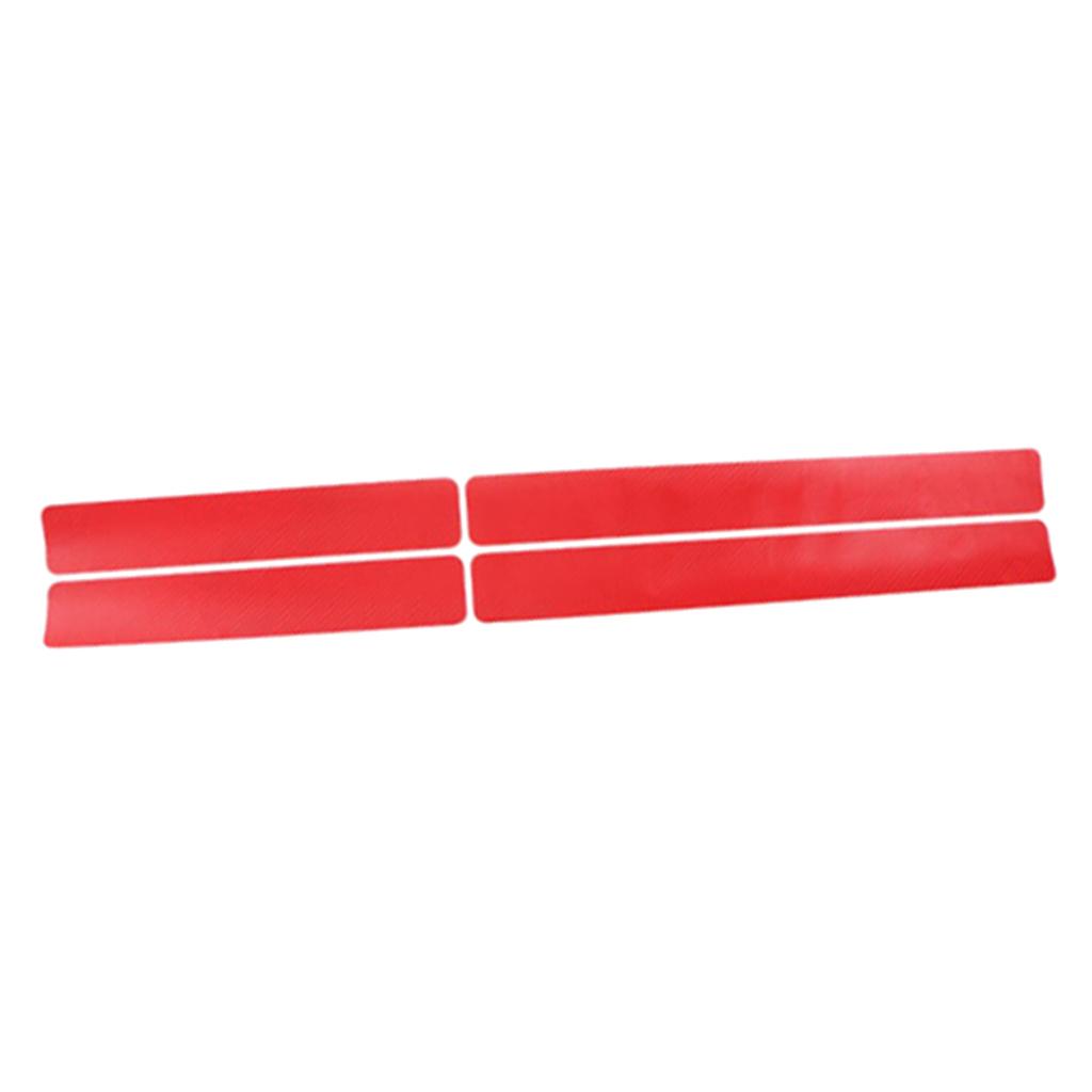 4pcs/set 3D Carbon Fiber Car Door Plate Sill Scuff Cover Panel Sticker