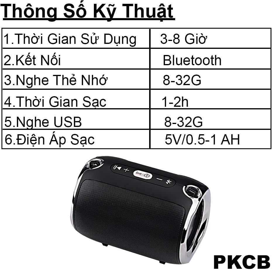 Loa Bluetooth nghe nhạc có khay USB, Thẻ nhớ cho điện thoại máy tính chất lượng P69 Đen - Hàng Chính Hãng