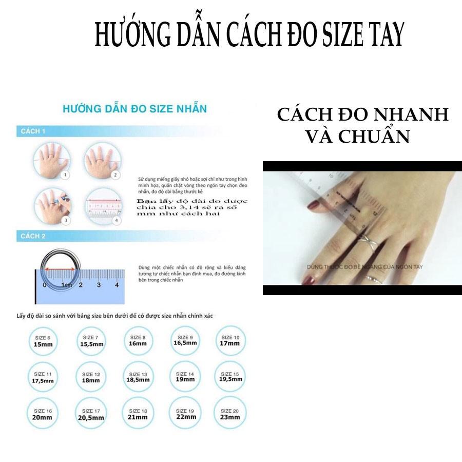 Nhẫn nữ ổ cao đá kim cương nhân tạo màu trắng 100% bạc không xi mạ Bạc Quang Thản NU41