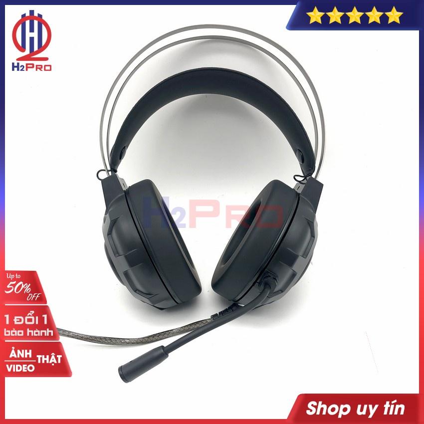 Tai nghe Gaming giả lập 7.1 USB H2Pro E-7005 cao cấp có micro-chống ồn-bass căng-nhạc hay (1 chiếc), tai nghe chụp tai gaming có dây-dây dài 1.5m