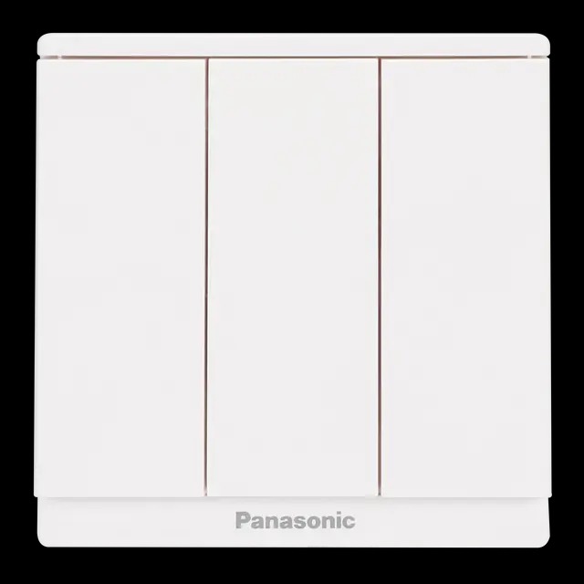 Bộ 3 công tắc C Panasonic Dòng Moderva, màu trắng, vàng ánh kim, xám ánh kim