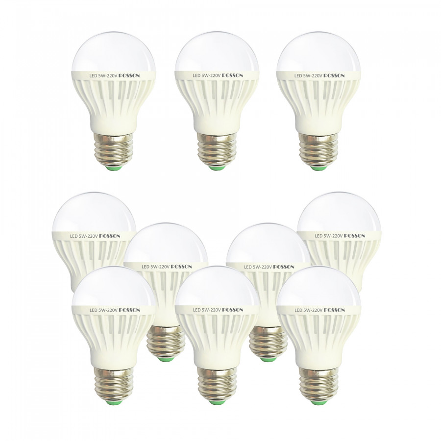 10 Bóng đèn Led 5w tiết kiệm điện sáng trắng Posson LB-E5