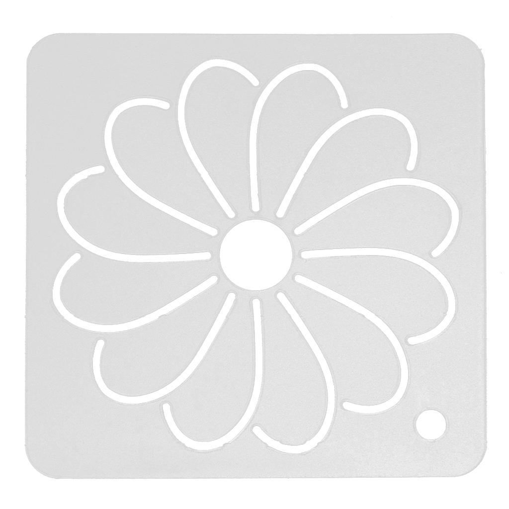 2x Flower Drawing Template Stencil for Quilting Embroidery Patchwork Sewing
