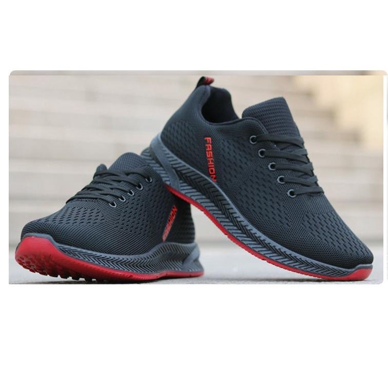 Giày thể thao nam -Giày sneaker nam -Giày nam đi chơi- Giày Đen đế cao su đúc siêu bền SN0025