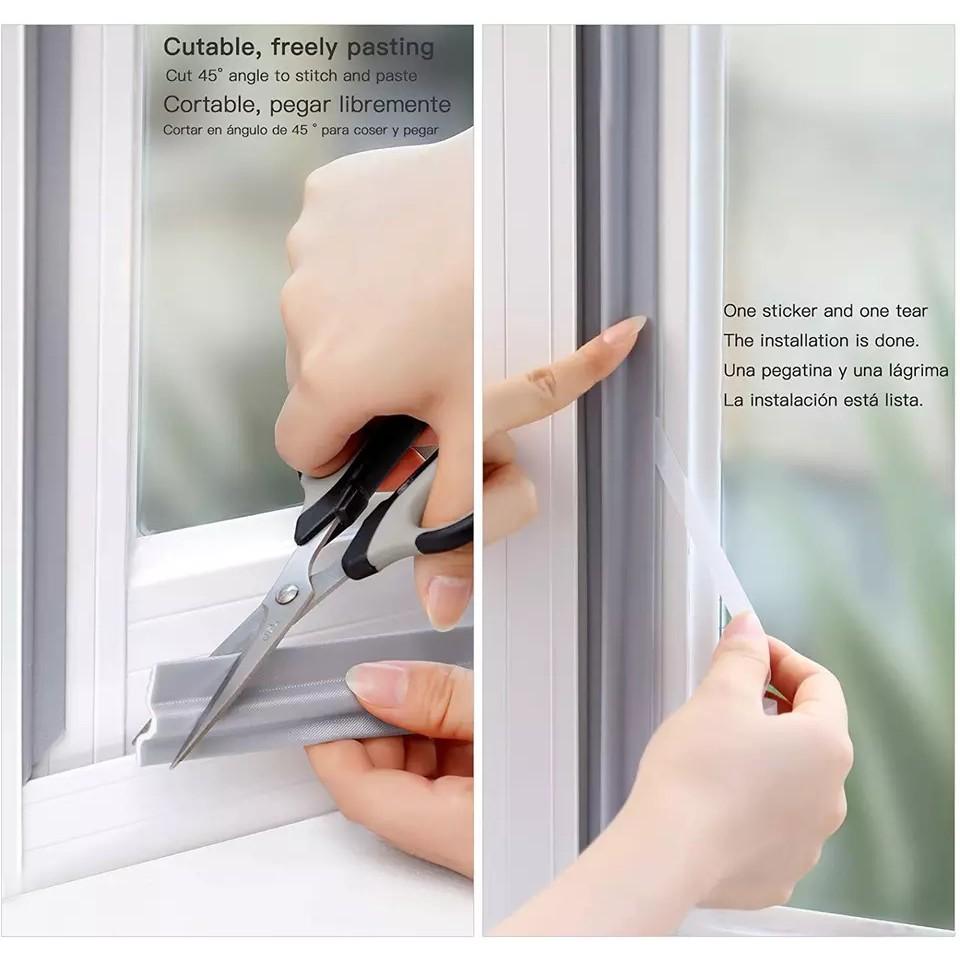 2m Ron Màng PE Loại Cải tiến Dán Chắn Nước Gió Chặn Khe Cửa Ngăn Côn Trùng,Bụi Bẩn,Cách Âm Cánh Cửa