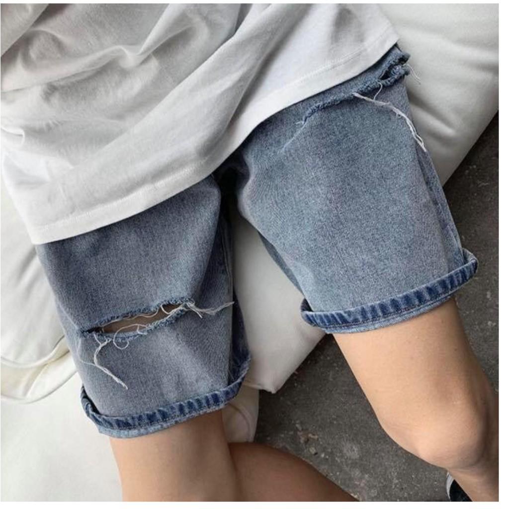 Được Kiểm Hàng TrướcQuần cộc jeans rách nhẹHÀNG SIÊU CẤP