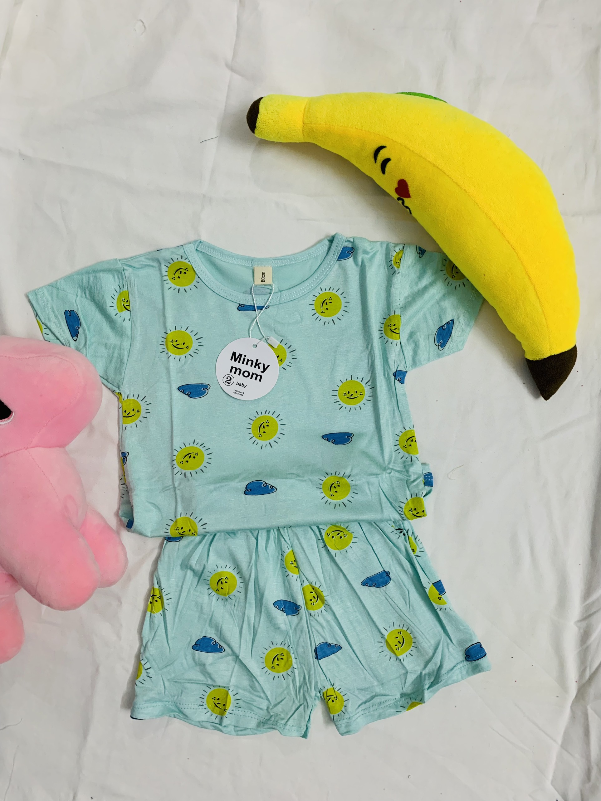 Bộ Cộc Tay THUN LẠNH MINKY MOM In Hình Toàn Thân Dễ Thương Cho Bé 6kg - 17kg {Hàng chuẩn loại 1