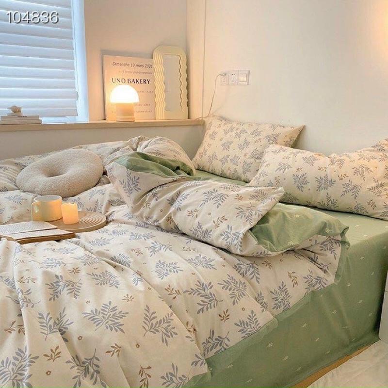 Set Cotton Living 100%cotton Hàng Nhập Khẩu Cao Cấp 4 Món Hoa Vintage