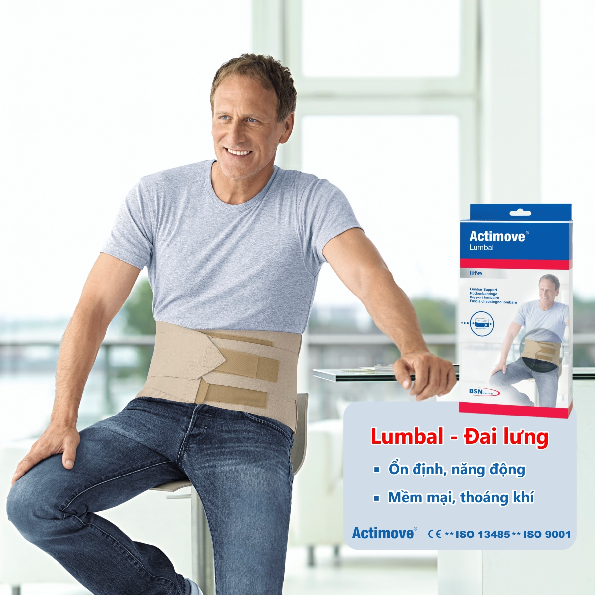 [CÓ QUÀ TẶNG] Đai lưng hỗ trợ đau và chấn thương lưng Actimove Lumbal