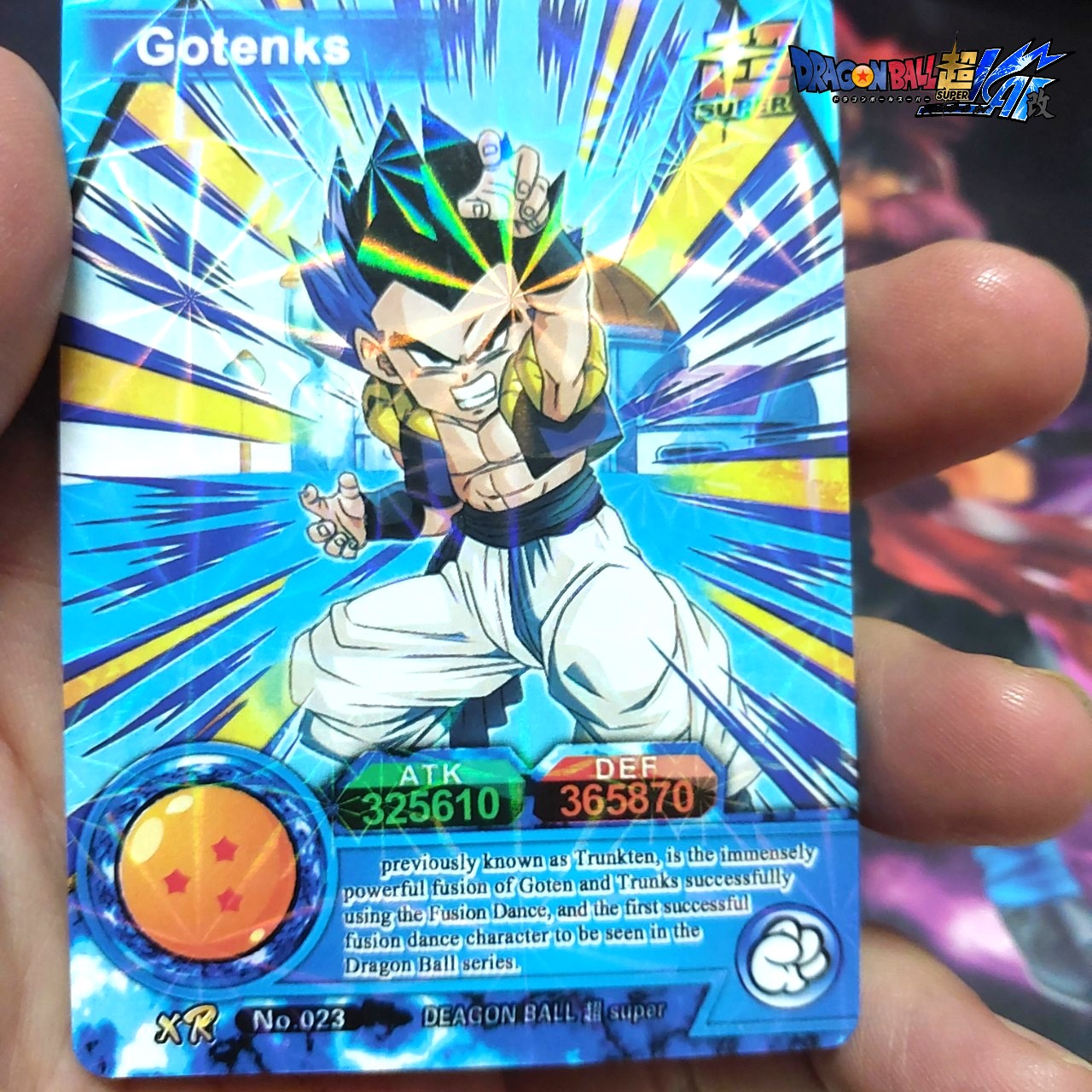 Card Dragon ball Blue Gotens XR 23 2 đứa siêu quạy dung hợp 1459 NF5 1-20