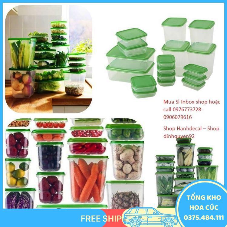 Bộ Hộp Nhựa 17 Món Đựng Thức Ăn, Hộp Nhựa Đựng Thức Ăn Chất Lượng Cao, Hộp Nhựa Dùng Được Trong Lò Vi Sóng - Vận Chuyển Miễn Phí Toàn Quốc