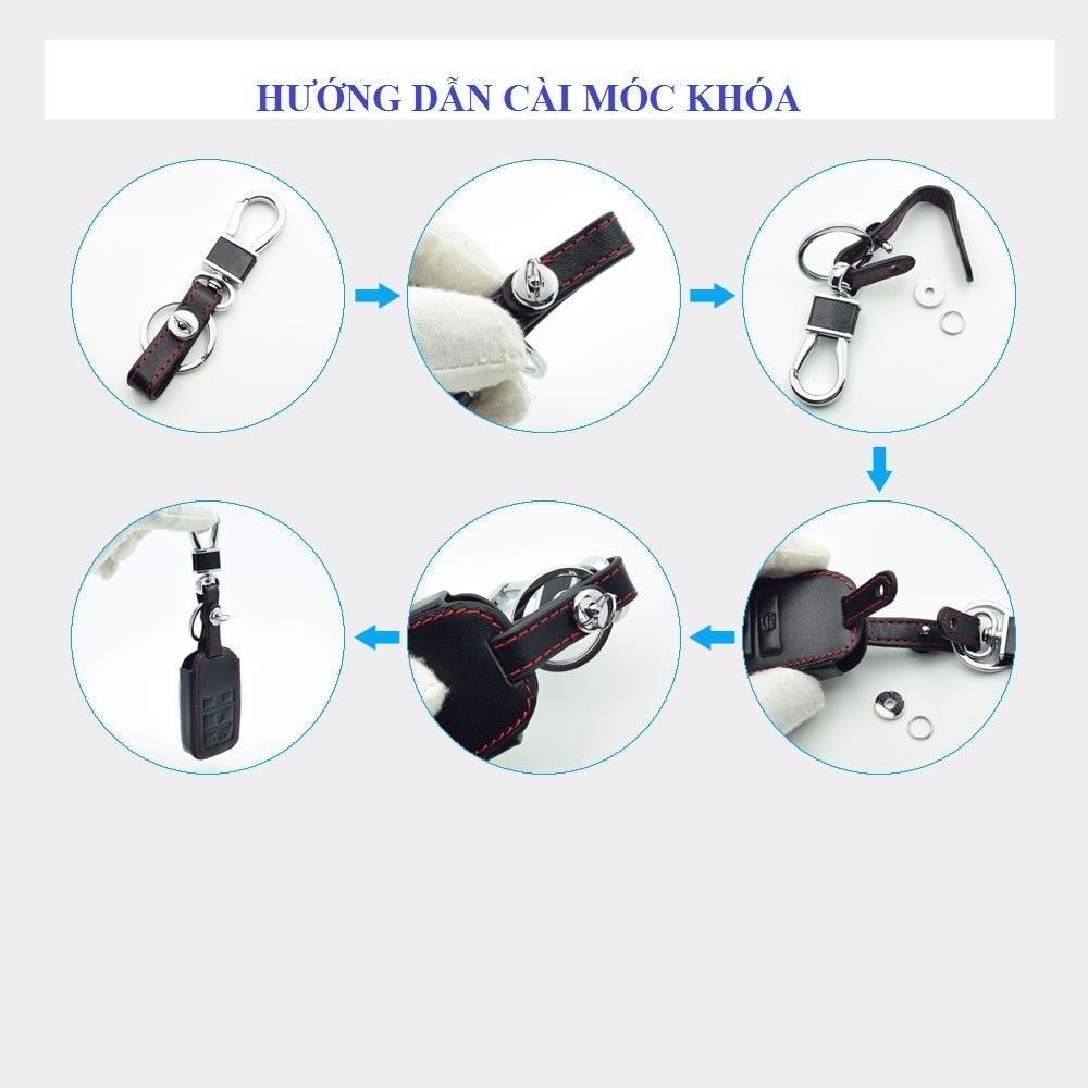 Vỏ bọc chìa khóa bằng da thông minh cho Mitsubishi Xpander Outlander Montero Attrage có móc khóa tiện lợi