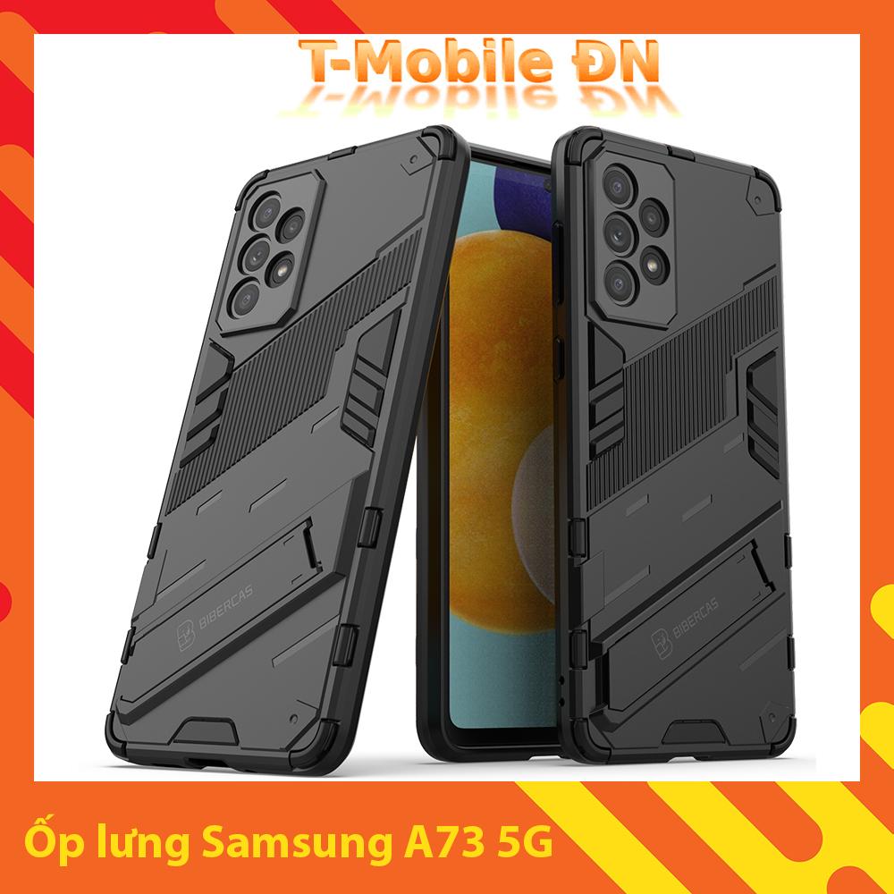 Ốp lưng cho Samsung A73 5G, Ốp chống sốc Iron Man PUNK cao cấp kèm giá đỡ cho Samsung A73 5G