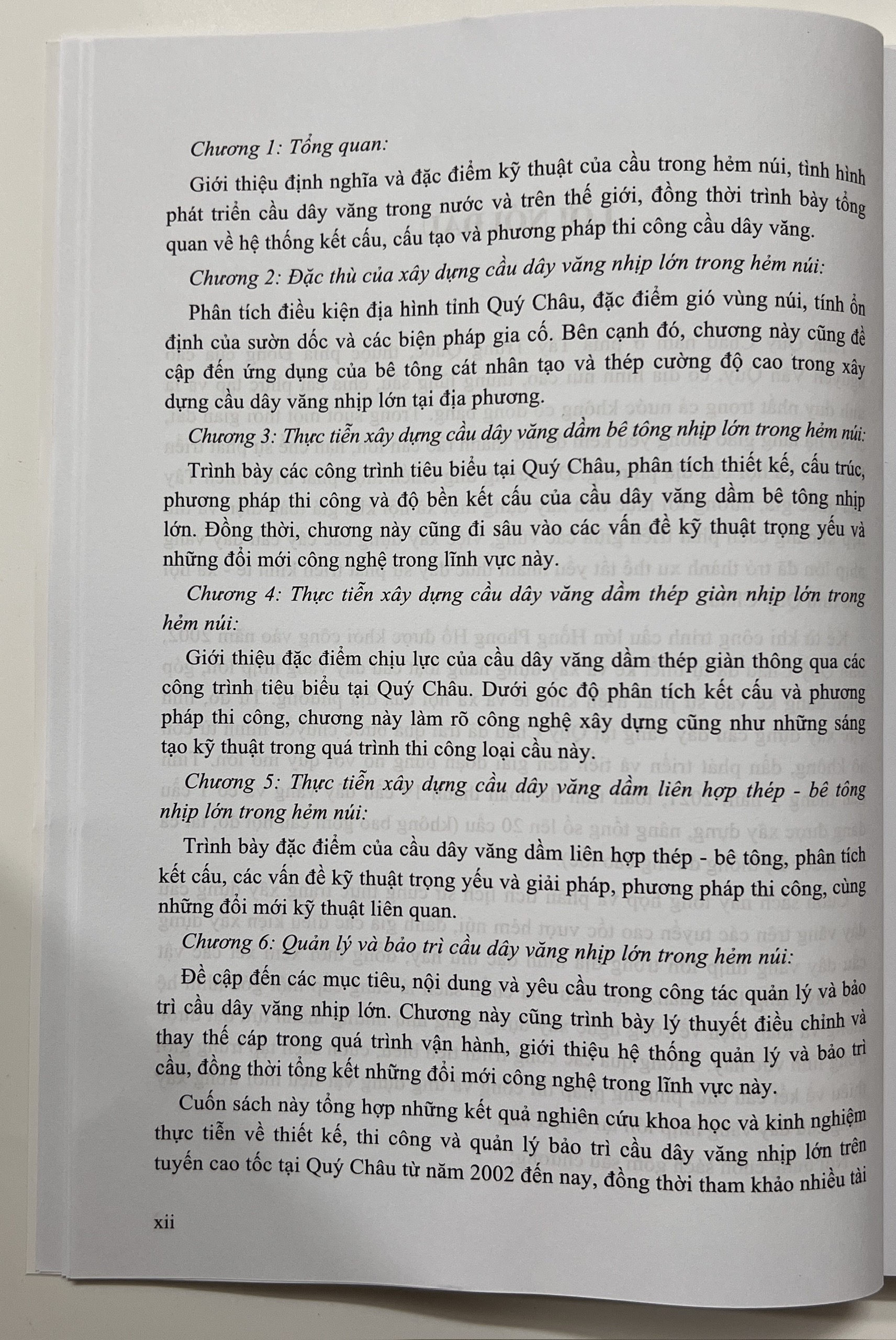 Sách - Xây Dựng Và Bảo Trì Cầu Dây Văng Nhịp Lớn TRong Hẻm Núi (Tập 1)