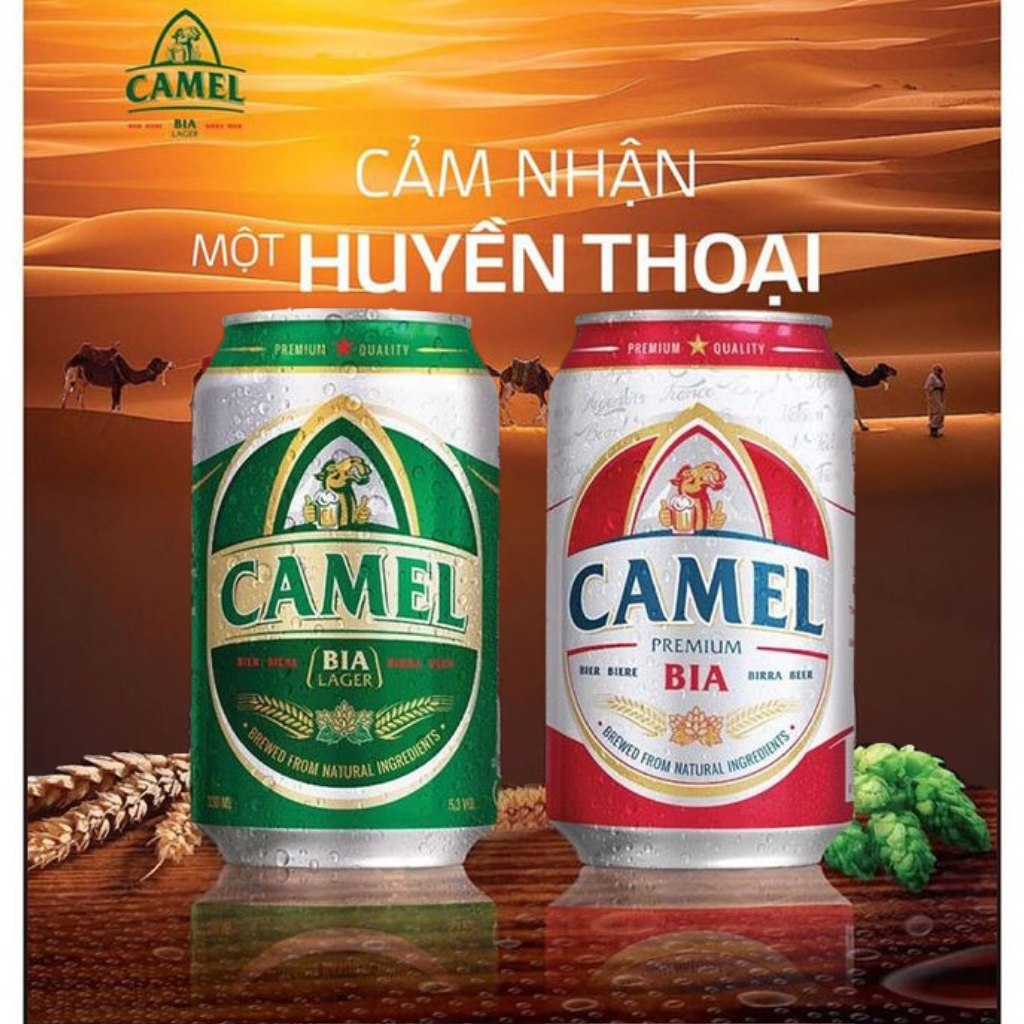 Bia Camel Premium (Đỏ) - Thùng 12 lon 330ml