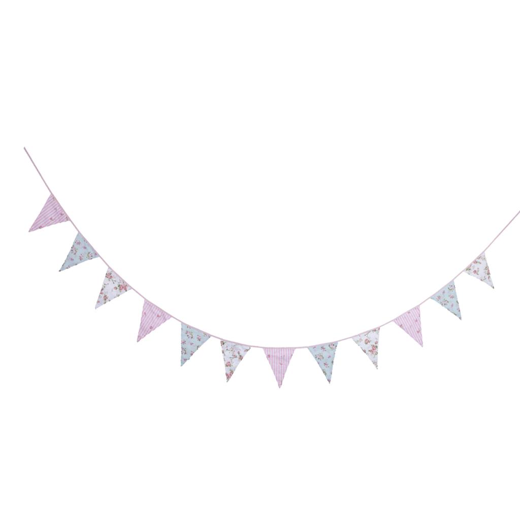 Fabric Bunting Banner Pennant Garland Wedding Festival Hanging Decor Style 1