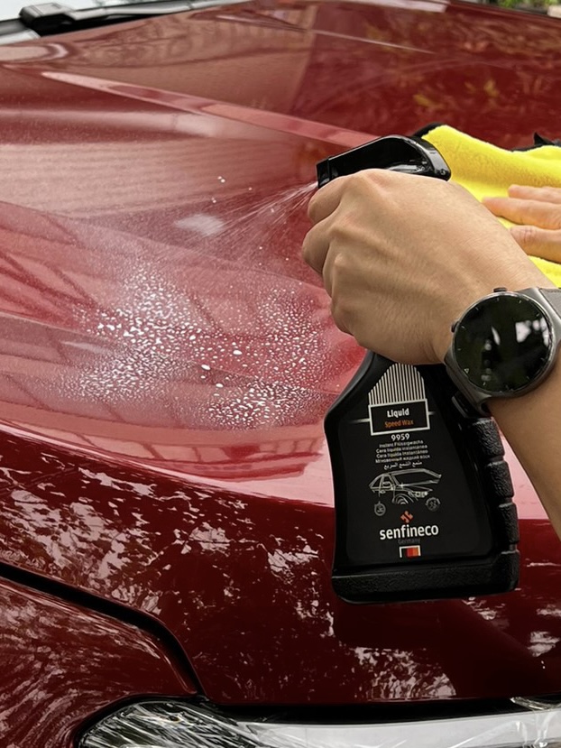 Chai xịt phủ bóng sơn ô tô SENFINECO 9959 Liquid Speed Wax- tăng độ bóng bề mặt nhanh chóng- bảo vệ sơn vỏ xe-380ml