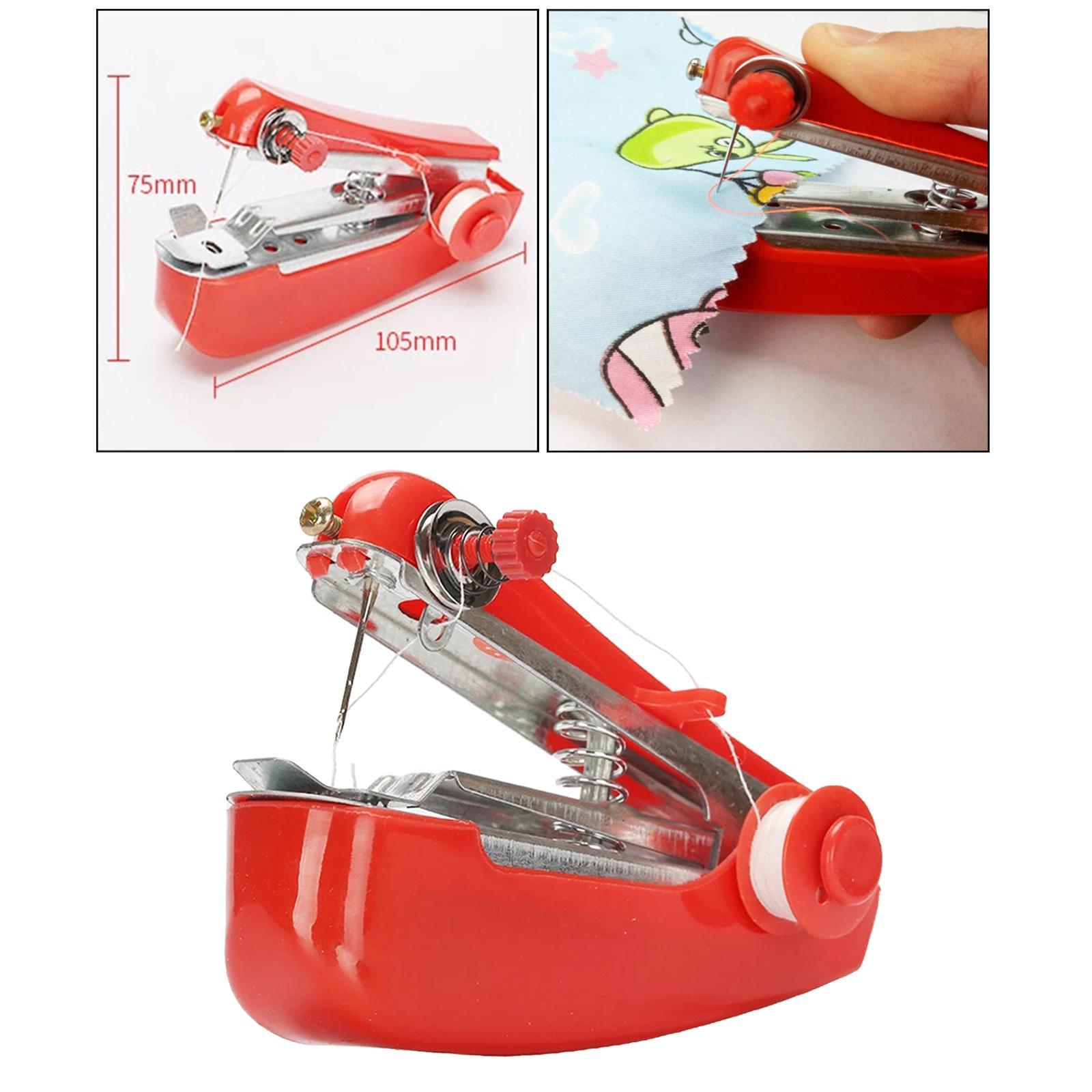 Portable Sewing Machine Desktop Mini Sewing Machines Small Tailor Handy Stitch for Fabric Curtains Kids Cloth Cordless Household Tool Beginners Adults