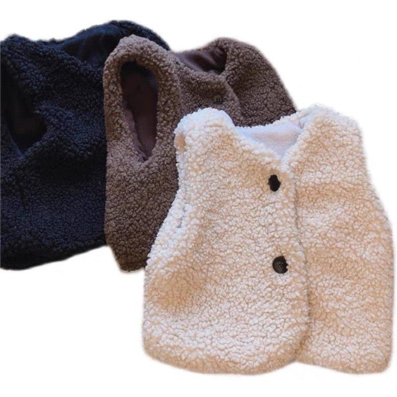 Áo gile lông cừu cho bé trai bé gái đáng yêu MOONHOUSE Áo khoác gile từ 7-28kg