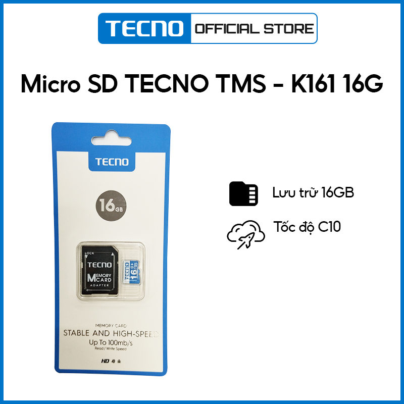 Thẻ nhớ TECNO Micro SD 16GB , 32GB , 64GB - Hàng Chính Hãng