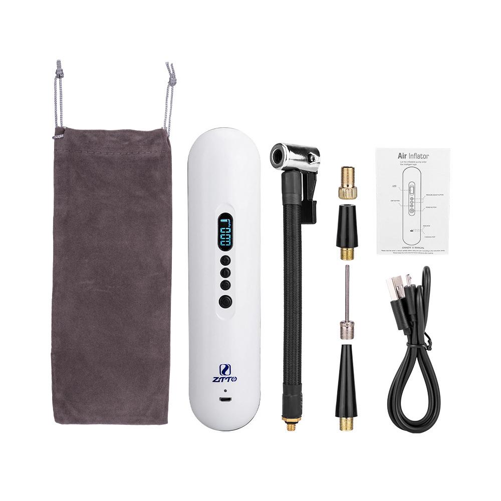 Máy bơm nén khí mini di động 120psi cầm tay cho lốp xe đạp, banh đồ chơi