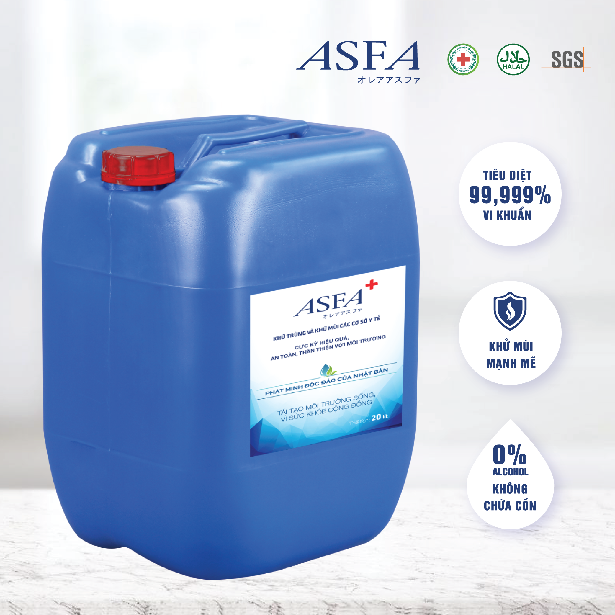 Nước khử mùi, kháng khuẩn ASFA PLUS