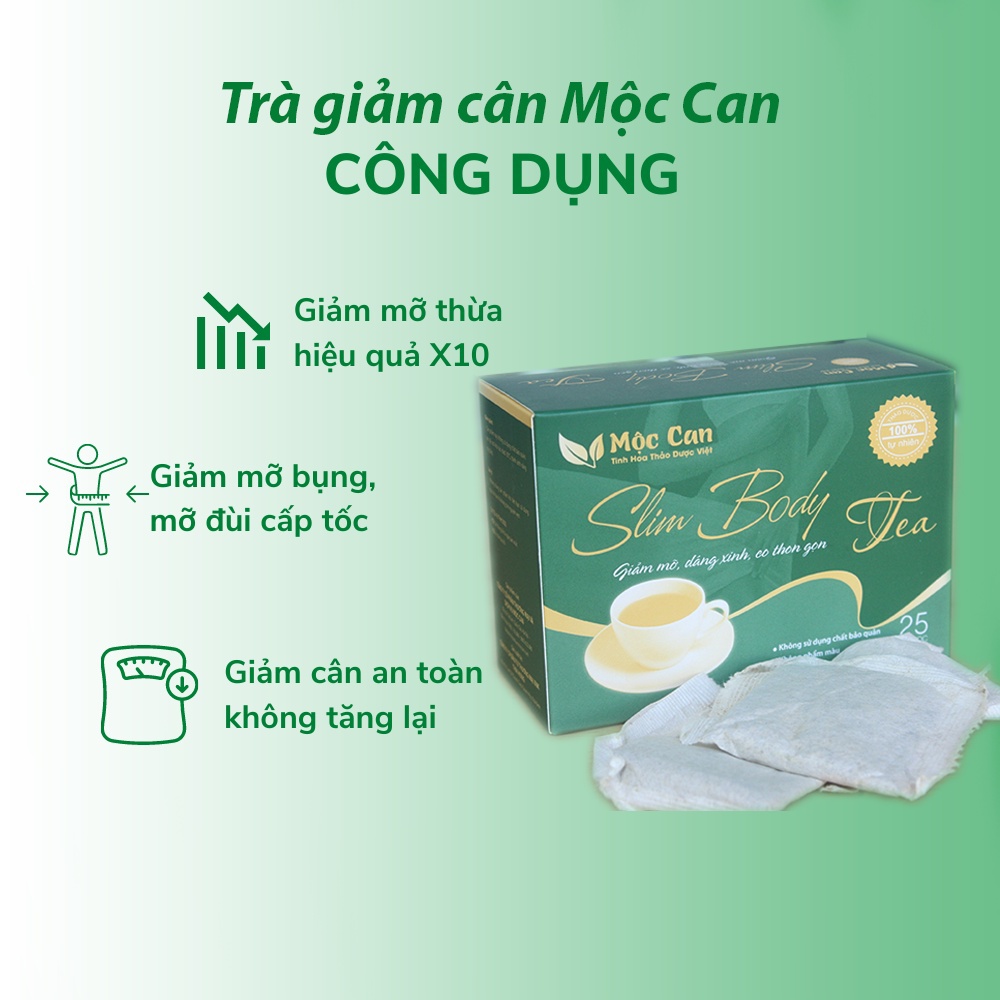 Trà hỗ trợ giảm cân Mộc can hỗ trợ giảm cân an toàn hiệu quả