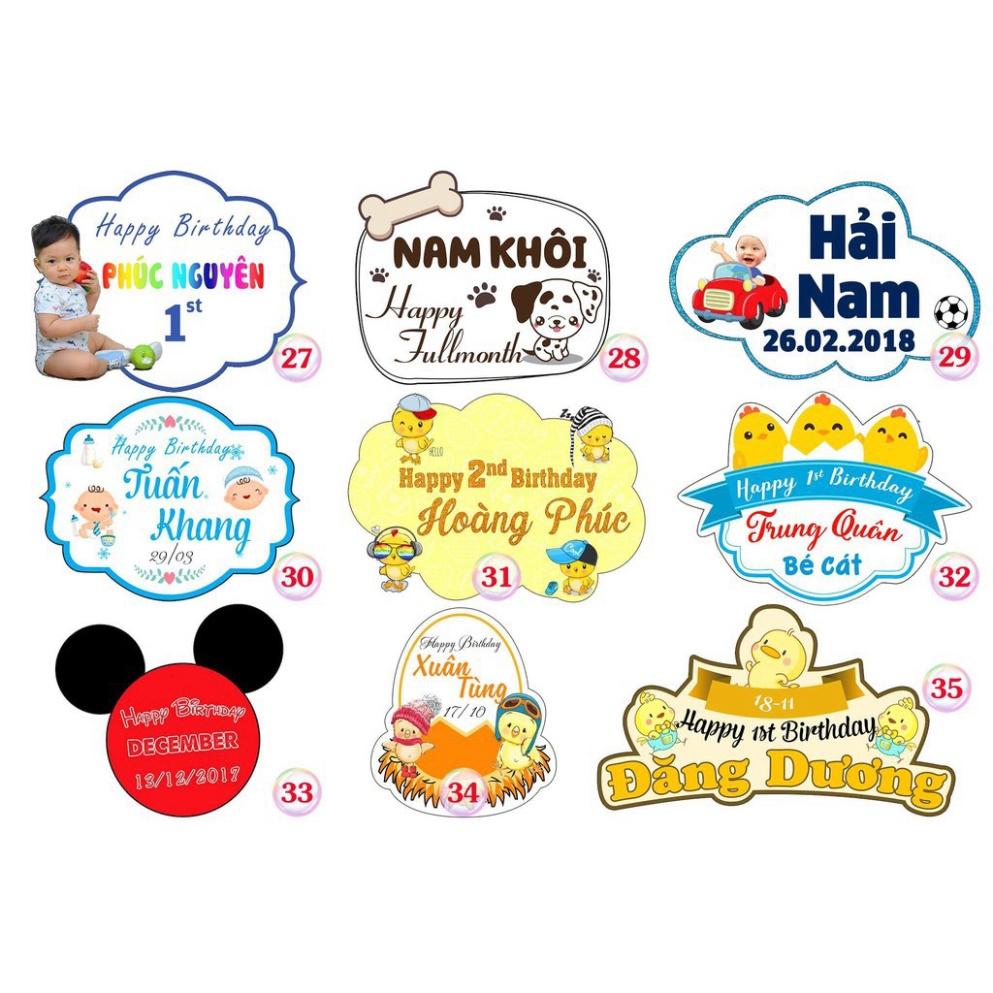 Mua  Bảng Tên Treo Sinh Nhật Cho Bé   Không kèm chibi tại  Bongtrangtrisukien  Tiki
