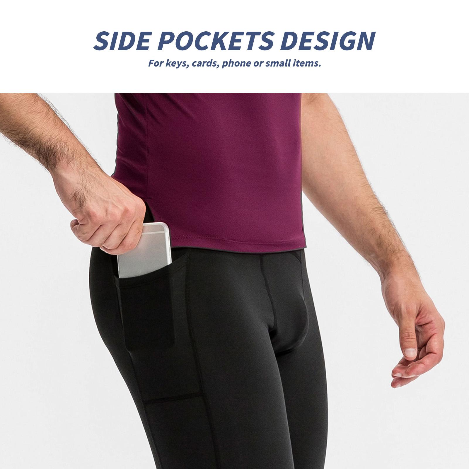 Quần Legging Thể Thao Thoáng Khí Có Dây Rút Có Túi Chống Thấm Nước Cho Nam