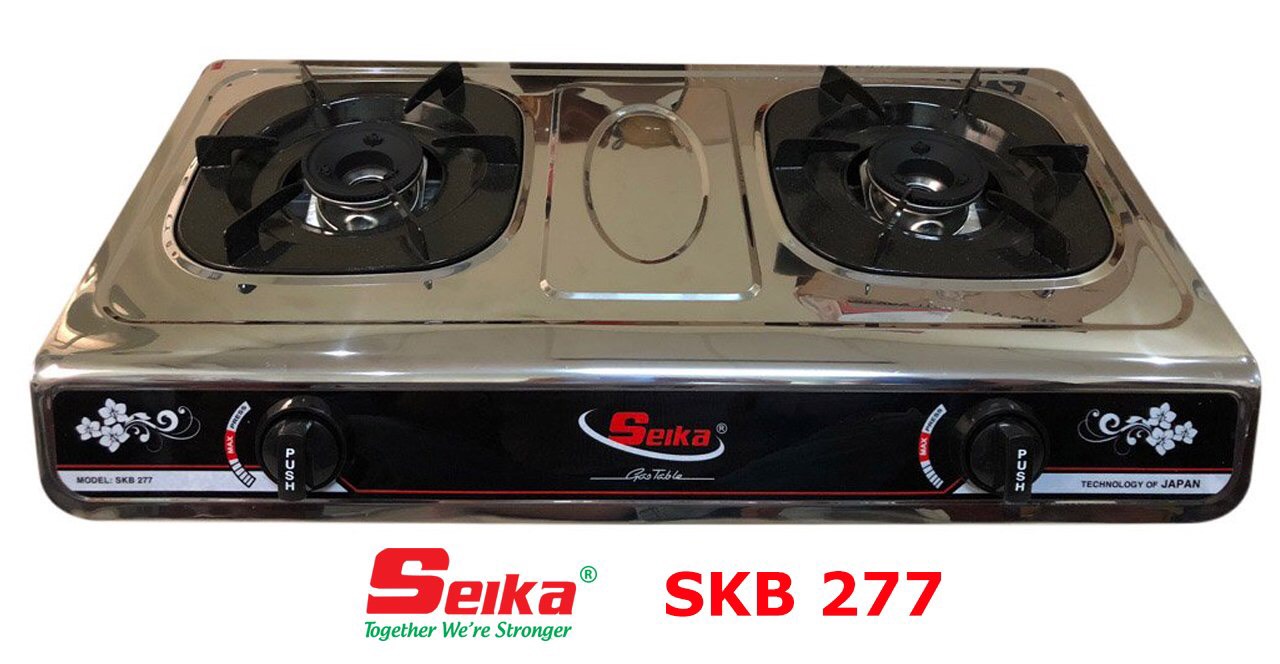 Bếp Gas Đôi Toàn Thân Inox Seika SKB277 - Hàng Chính Hãng