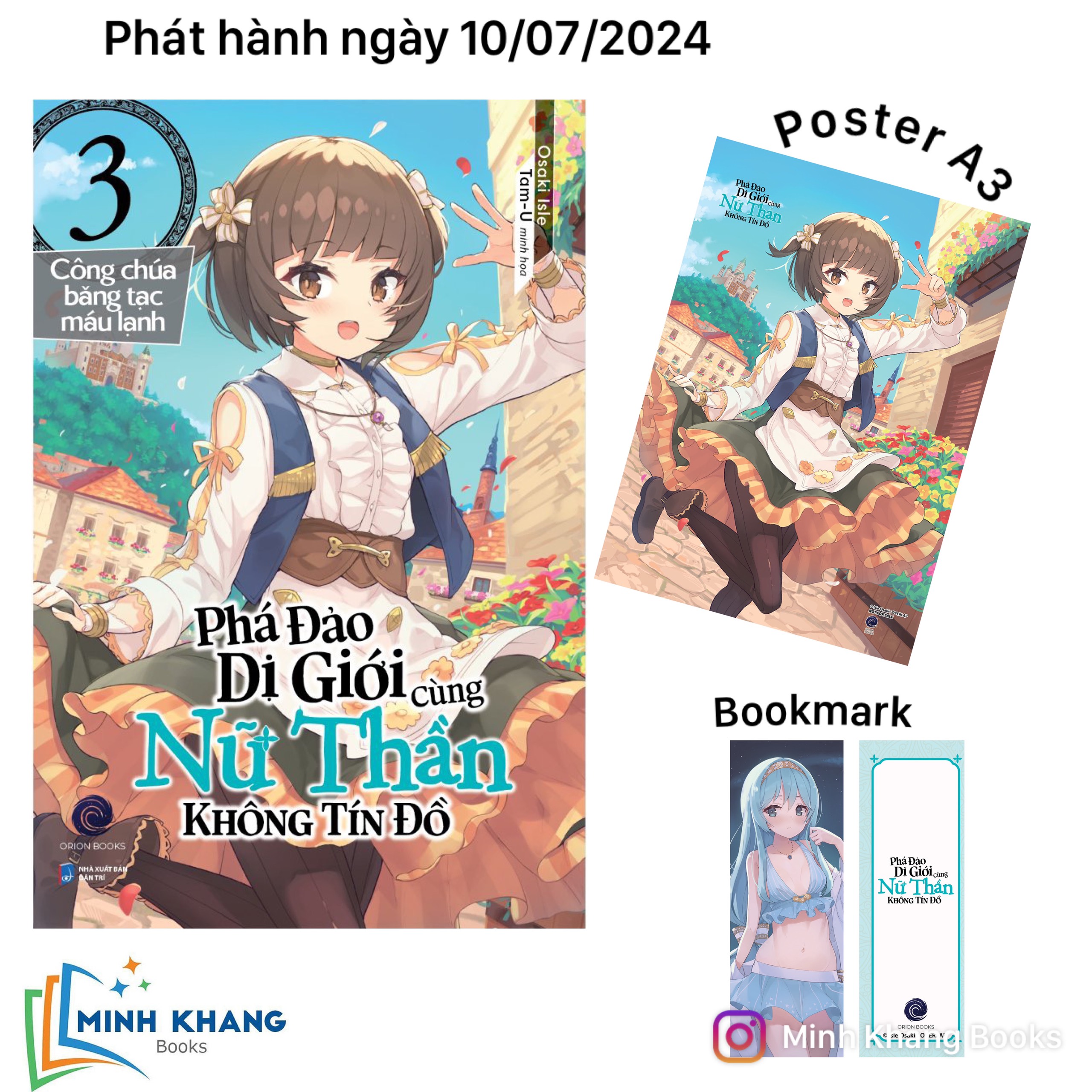 Phá Đảo Dị Giới Cùng Nữ Thần Không Tín Đồ - tập 3 (Bookmark + PosterA3)-MK-FN