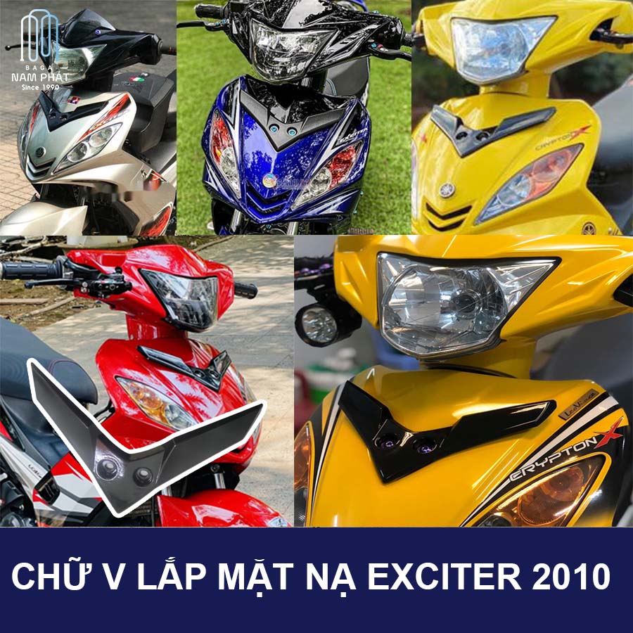 Chữ V gắn mặt nạ Exciter 2010