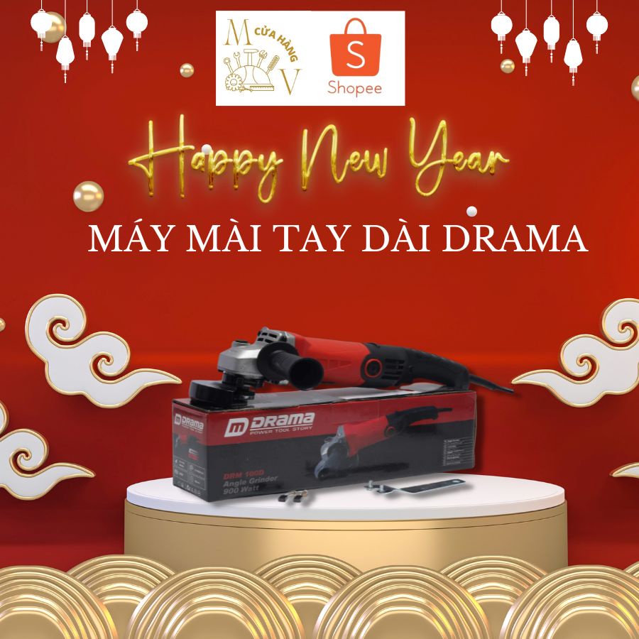 Máy mài tay dài DRAMA MOD-100 Công Suất 900W_Hàng Chính Hãng