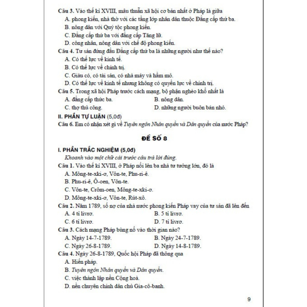 Sách - Đề kiểm tra đánh giá lịch sử 8 - HA