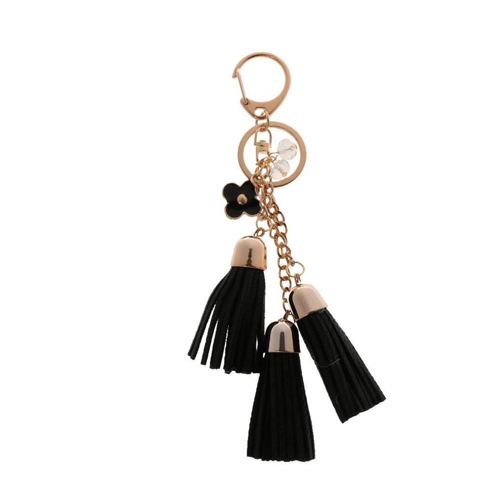 Fashion Bag Faux Leather Tassel Pendant Accessory Purse Decor Charm Keychain