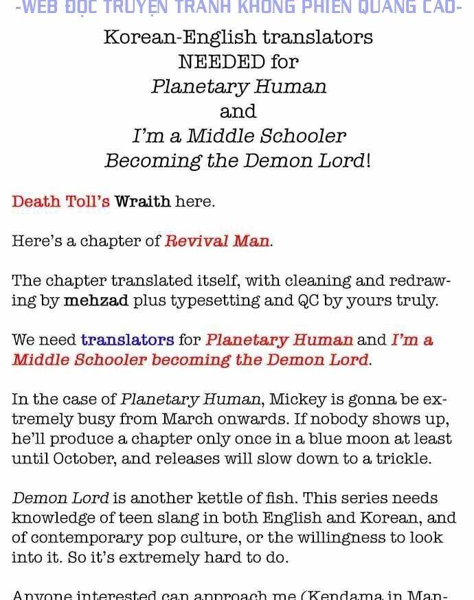 kẻ hồi sinh chapter 140 156