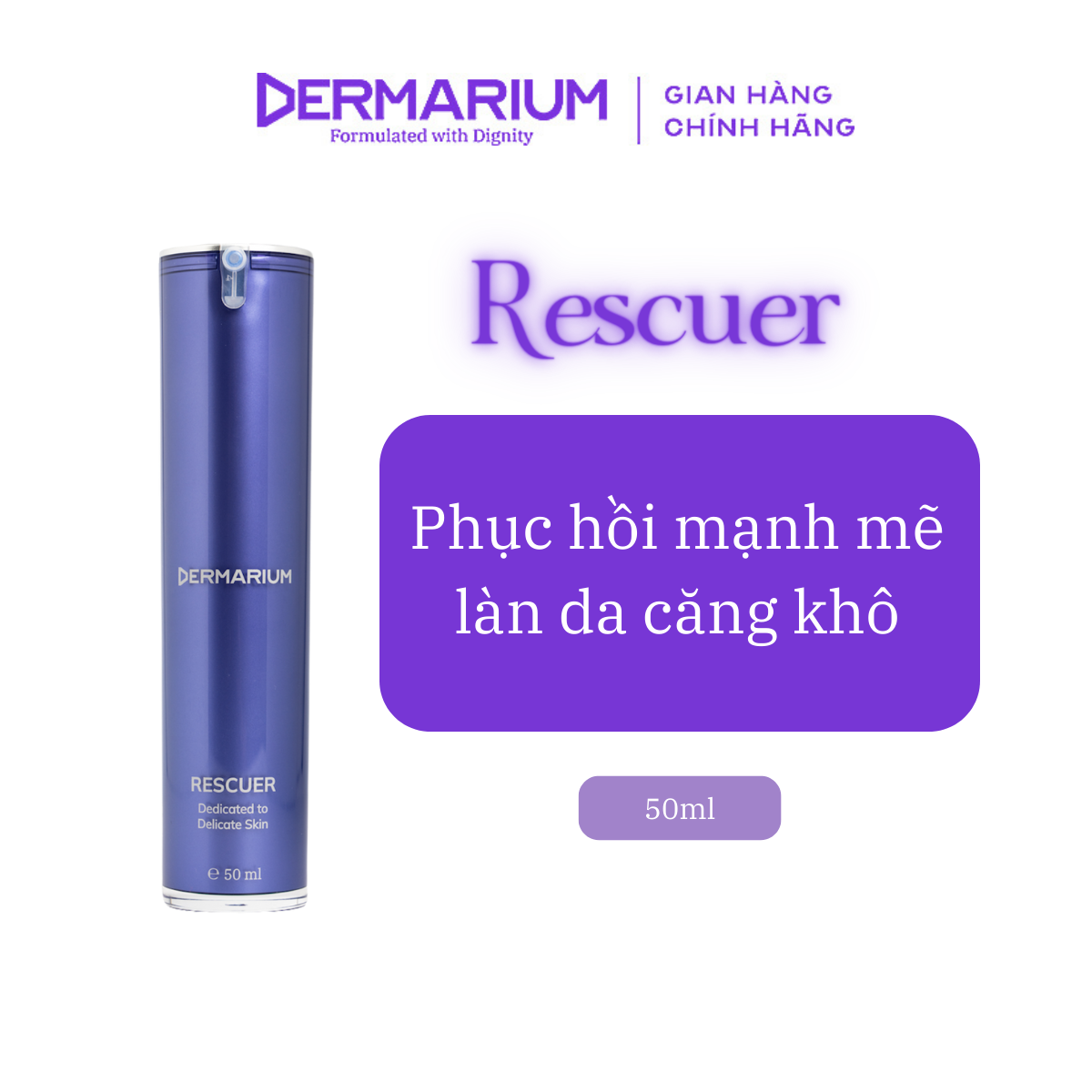 Dermarium Rescuer - Kem dưỡng phục hồi 50ml