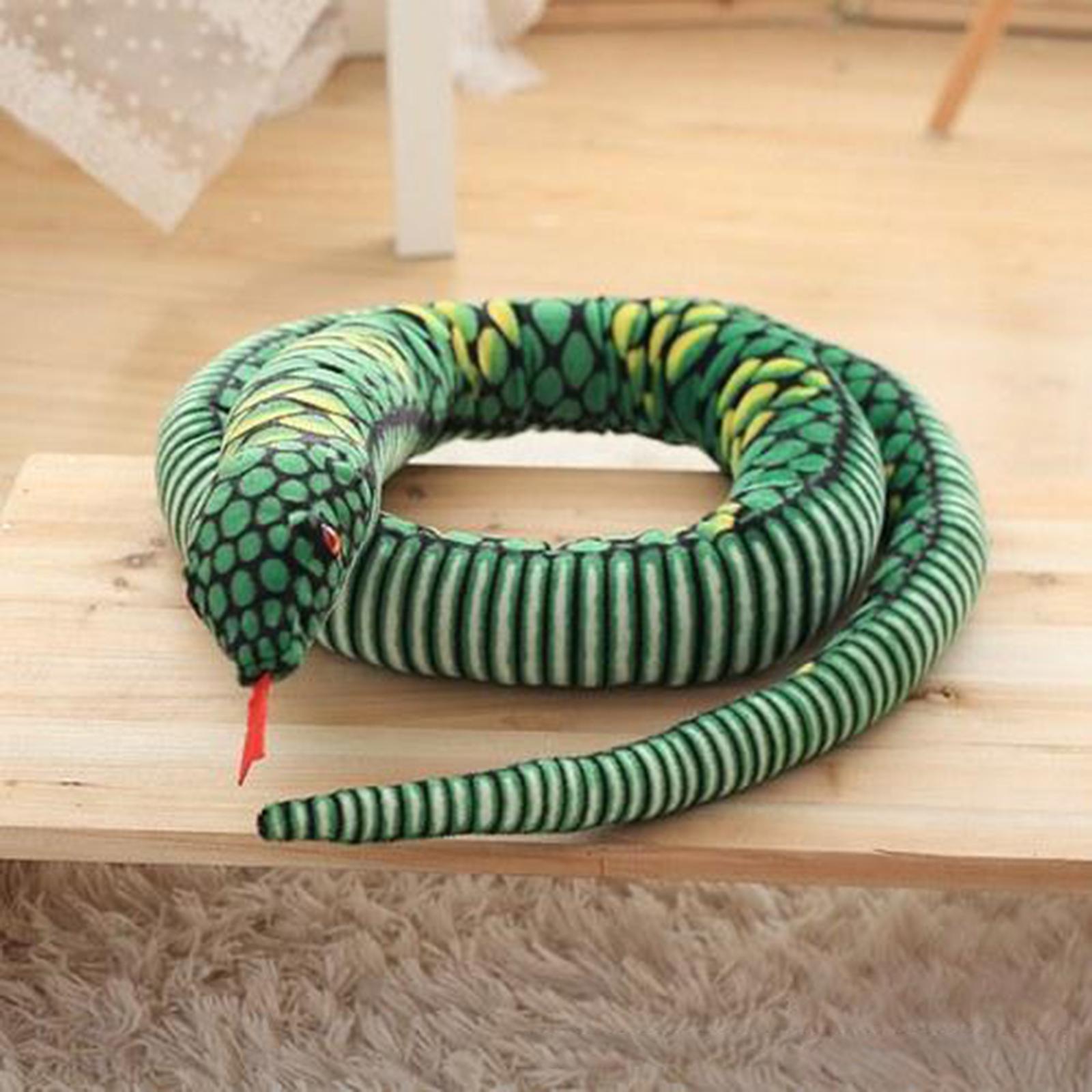 Realistic Snake Animals Toys Animal Plush Toy for Halloween Jokes Prop