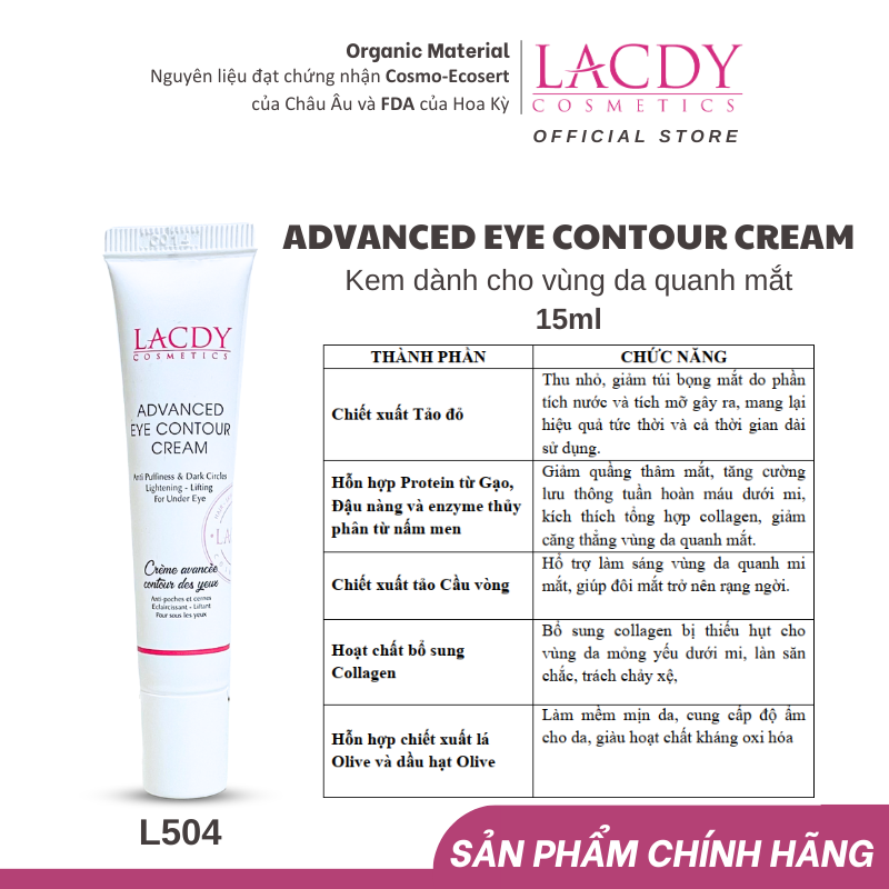 Kem dành cho vùng mắt - L504 ADVANCED EYE CONTOUR CREAM 15ml