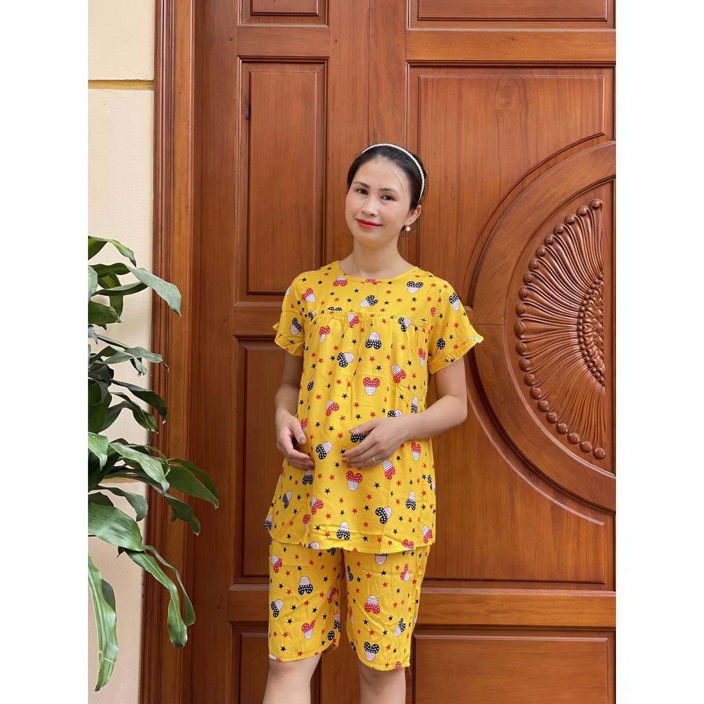 Đồ bộ bầu LỬNG BÁNH BÈO chất lanh lụa cao cấp chuẩn đẹp mặc nhà và sau sinh BB326